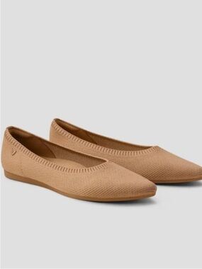 Vivaia Aria 5 Knit Pointed Toe Flats Tan Size EU 42 US 10.5